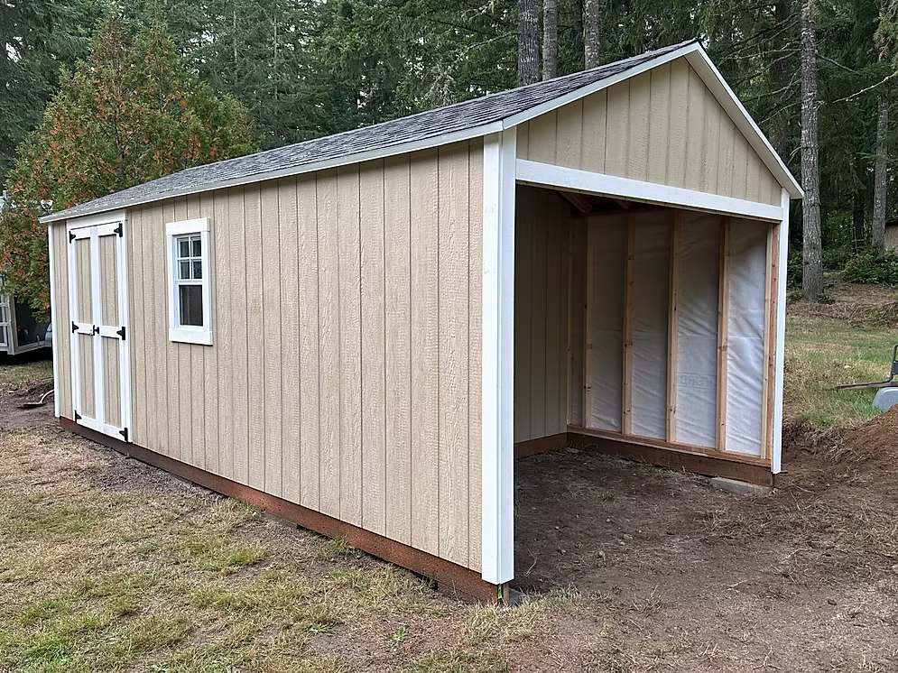 10x20 shed open carport
